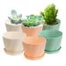 Plant Pots with Drainage 6 Pack 4.7 inch Plastic Planters for Indoor Plants and Flowers