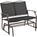 Yaheetech 2-Person Patio Glider Bench with Steel Frame Black