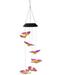 Solar Wind Chimes Colorful Crystal Ball Mobile Wind Chimes Solar Lights Portable Waterproof Outdoor Decorative Hanging LED Light for Home Patio Garden Butterfly