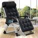 YZboomLife Comfy Chair Recliner Chair for Bedroom and Living Room Folding Reclining Patio Chairs Lounge Chair with Removable Cushion for Indoor Outdoor