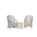 Direct Wicker PAS-009HL-2464ST-1 3-piece Grey Wicker Chair Set With Cushions