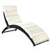 LeCeleBee Foldable Patio Rattan Lounge Chair Outdoor Wicker Rattan Chaise Lounger Chair with Cushion Patio Furniture Set for Backyard Patio Garden Lawn Balcony