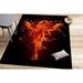 Abstract Woman Rugs Black Rug Angel Wings Rug Personalizeds Rug Fire Angel Woman Rug Pattern Rugs Gift For The Home Rug Red Rugs 2.6 x4 - 80x120 cm