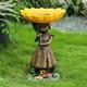 Bilqis Bird Bath Sunflower Bird Baths for Outdoors Beautiful Sunflower Bird Bath Brown Pedestal Handmade for Outdoor Garden Bird Baths Outdoor Garden Lawn Yard Decorations