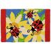 Ladybugs and Yellow Sunflowers Jellybean Accent Washable Rug 20 x 30 JB-AT028