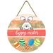 Wall Decoration Wall Hanging Circular Easter Wooden Hanging on The Road Again Ornament Lighted Christmas Basket Baking Show Ornament Crystal Beads Chandelier round Stained Glass Windows for The Home