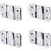 Flush Mount Brackets Headboard Wall Fixing Brackets Wall Mount Interlocking Z Clip Hook Hardware for Furniture Connecting Pictures Mirrors Frames Hanging (Large-4 Pairs)