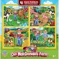 MasterPieces Kids Jigsaw Puzzle - Old MacDonald s Farm 4-Pack 100 Piece Puzzles