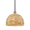 Innovations Lighting 516-1S-11-12 Woven Rattan Pendant Woven Rattan 12 Wide Pendant -