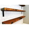 GEROBOOM Timber Craft Reclaimed Wood Mantel | Easy-to-Install | Steel Angle Brackets Included | Rustic Decoration | 2 Thickness | 54 L x 6 D Oiled