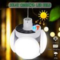 Solar Camping Lights Foldable Camping Lantern Light Bulb E27 Solar Multi-Functional Emergency LED Light Bulb for Outdoor Camping Fishing Hiking Emergency