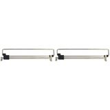 2 Sets Telescopic Clothes Rail Valet Hook Hanger Storage Rack Drying Bathroom Plastic Child