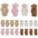 Mini Plush Bear Tiny Bears for Baby Shower Miniature Figurines Toys Accessories 6cm Pp Cotton 20 Pcs