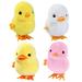 Chick Toys 4pcs Chick Toy Small Chicken Toy Wind Up Duck Toy Adorable Children Plaything