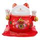 Lucky Cat Ornament Children Piggy Bank Ceramic for Kids Home Decorations Ceramics Red