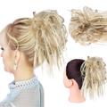 Tousled Updo Messy Bun Hairpiece Hair Extension Ponytail with Elastic Rubber Band Updo Ponytail Hairpiece Synthetic Hair Extensions Scrunchies Ponytail Hairpieces for Women