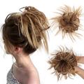 Tousled Updo Messy Bun Hairpiece Hair Extension Ponytail with Elastic Rubber Band Updo Ponytail Hairpiece Synthetic Hair Extensions Scrunchies Ponytail Hairpieces for Women