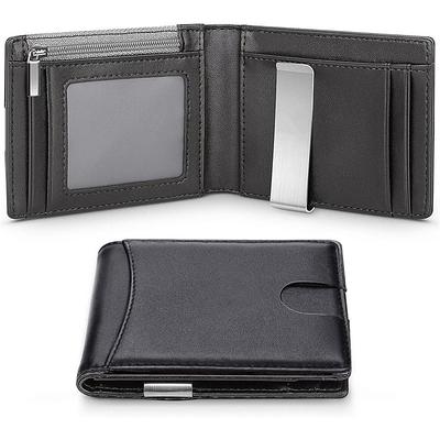 Fold RFID Blocking WalletMens Slim Wallet With Money Clip RFID Blocking Bifold Minimalist Credit Card Holder For Men