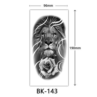 cross-border exclusive sketch flower tattoo stickers sketch tattoo stickers rose flower black and white flower tattoo