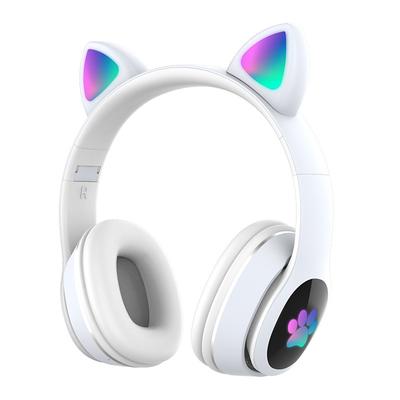 L400 LED Flash Cute Cat Ears Headphone With Microphone Bluetooth Earphone Over-Ear Wireless Music Gaming Player Over-Ear Wireless Headset Father's Day Gifts