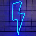 LED Neon Sign Light Lightning Shape Night Light Christmas Halloween Party Decoration Gift USB or Battery Operated Wall Décor