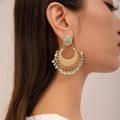 1 Pair Boho Earrings For Women's Turquoise Daily Beach Alloy Vintage Style