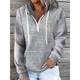 Women's Zip Up Hoodie Sweatshirt Hoodie Sweatshirt Pullover Solid Color Street Casual Front Pocket Quarter Zip Black White Pink Basic Hoodie Long Sleeve Top Micro-elastic Fall Winter