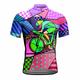 21Grams Men's Short Sleeve Cycling Jersey Summer Spandex Polyester Purple Sky Blue Stars Bike Top Mountain Bike MTB Road Bike LGBT Cycling Breathable Quick Dry Moisture Wicking Sports Clothing