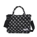 Women's Handbag Denim Daily Large Capacity Geometric Black Dark Blue Light Blue