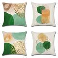 Abstract Double Side Cushion Cover 4PC Soft Decorative Square Throw Pillow Cover Cushion Case Pillowcase for Sofa Bedroom Superior Quality Machine Washable