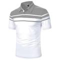Men's Polo Shirt Golf Shirt Outdoor Business Classic Short Sleeves Fashion Designer Color Block Striped Classic Style Summer Spring Regular Fit Black Navy Blue Blue Brown Green Gray Polo Shirt
