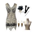 The Great Gatsby Plus Size Roaring 20s 1920s Cocktail Dress Vintage Dress Flapper Dress Outfits Masquerade Prom Dress Halloween Costumes Prom Dresses Women's Costume Vintage Cosplay Party Prom Dress