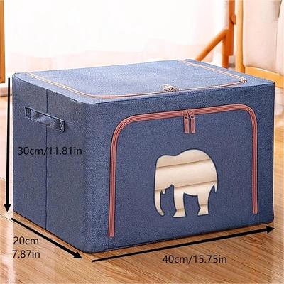 Large Capacity Quilted Storage Box, Foldable Wardrobe Closet Drawer Organizer, Organizer For Blanket, Comforters, Clothes, Moving