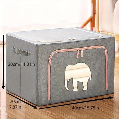 Large Capacity Quilted Storage Box, Foldable Wardrobe Closet Drawer Organizer, Organizer For Blanket, Comforters, Clothes, Moving