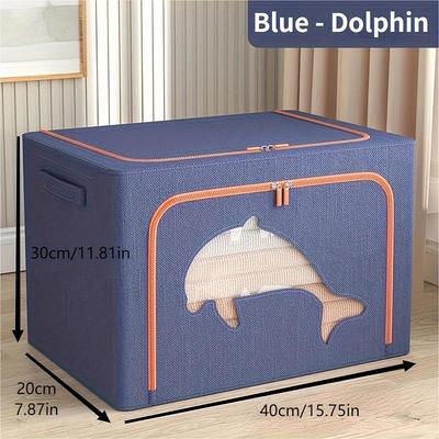 Large Capacity Quilted Storage Box, Foldable Wardrobe Closet Drawer Organizer, Organizer For Blanket, Comforters, Clothes, Moving