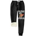 Women's Sweatpants Normal Polyester Letter claret Ash Sweatpants High Rise Full Length Daily Wear Fall Winter