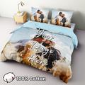 100% Natural Cotton Personalized Duvet Cover Set - Custom Printed custom made Bedding Set for a Romantic Bedroom