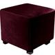 Stretch Ottoman Cover Velvet Square Ottoman Slipcovers Rectangular Foldable Storage Stool Cover Bench Cover Furniture Protector Soft Slipcover with Elastic Bottom