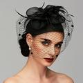 Retro Vintage 1950s 1920s Headpiece Party Costume Fascinator Hat Queen Elizabeth Audrey Hepburn Women's Masquerade Party / Evening Headwear