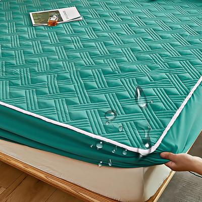 Queen Full King Protective Bed Cover Waterproof Mattress Protector Quilted Fitted Mattress Pad Bed Protector Mattress Cover with Elastic Band Thickened Urine-Proof