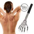 1pc Halloween Retractable Back Scratcher Tool Stainless Steel Horn Massager, Massage Tool Used To Relax The Back Skeleton Pumpkin Witch