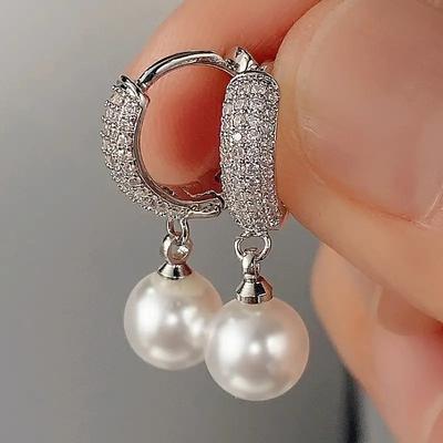 Women's Stud Earrings Drop Earrings Hoop Earrings Retro Drop Vintage Cute Stylish Luxury Elegant Imitation Pearl Earrings Jewelry Silver For Wedding Party Daily Holiday Festival 1 Pair