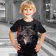 Boys 3D Wolf Tee Shirt Short Sleeve 3D Print Summer Active Sports Fashion Polyester Kids 3-12 Years Crew Neck Outdoor Casual Daily Regular Fit