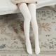 Women's Stockings Thigh-High Crimping Socks All Seasons Tights Thermal Warm Stretchy Knitting Fashion Casual Daily Navy Black White One-Size