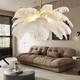 LED Pendant Light Chandelier Gorgeous Extra Large 90cm Ostrich Feather Bouquet Pendant Light Romantic Mounted Lighting Fixture for Restaurant Bedroom Chain NOT Adjustable 110-240V