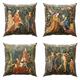 Medieval Grape Double Side Pillow Cover 4PC Soft Decorative Square Cushion Case Pillowcase for Bedroom Livingroom Sofa Couch Chair