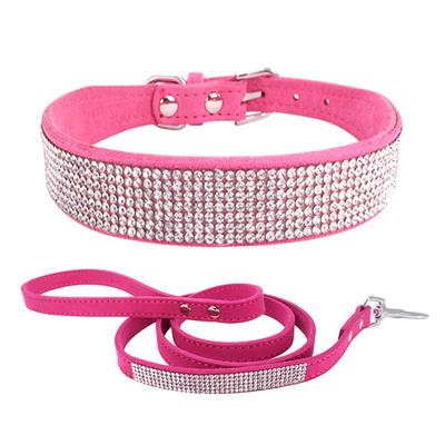 Pet Collar Rhinestone Dog Collar Lettering Nameplate Dog Collar Anti-lost Removable Flower Cat Scarf