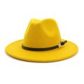 Men's Fedora Hat Brim Hat Black Yellow Party Solid Colored
