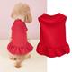 Spring/Summer Thin Pet Tank Top Breathable Solid Color Ruffle Edge Skirt hem Small and Medium sized Dog Cat Bixiong VIP Skirt