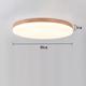 26/38/48 cm LED Ceiling Light Nordic Wood Round Design Flush Mount Lights Nature Inspired 110-120V 220-240V